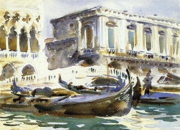 Paysage du quai œuvres - Venise La Prison Bateaux John Singer Sargent